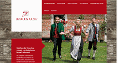Desktop Screenshot of hohensinn.com